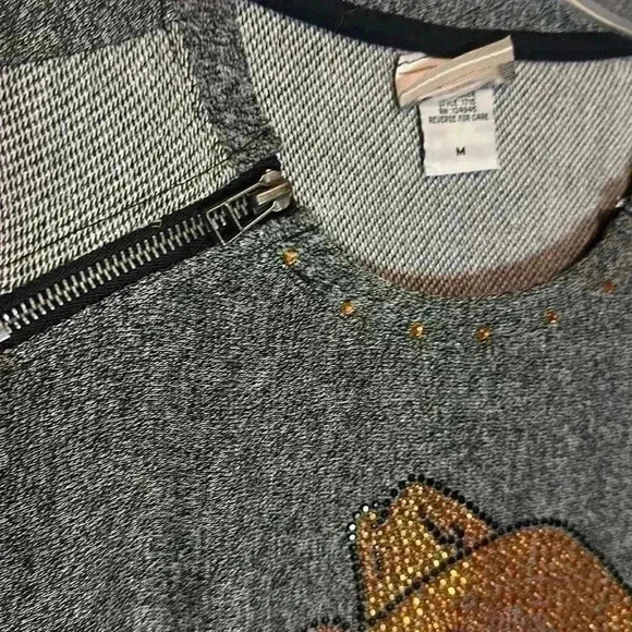 Oklahoma State Pistol Pete 3/4 length Sleeve Blouse, Size Medium - Picture 3 of 8